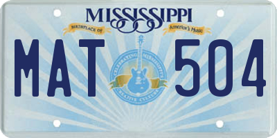 MS license plate MAT504