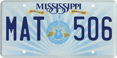 MS license plate MAT506