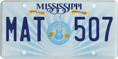 MS license plate MAT507