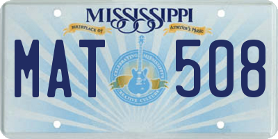 MS license plate MAT508