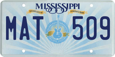 MS license plate MAT509