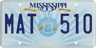 MS license plate MAT510