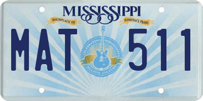MS license plate MAT511