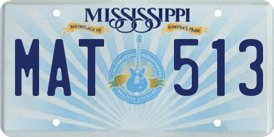 MS license plate MAT513