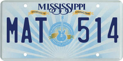 MS license plate MAT514