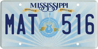 MS license plate MAT516