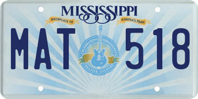 MS license plate MAT518