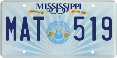 MS license plate MAT519