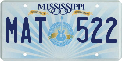 MS license plate MAT522
