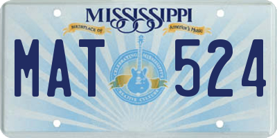 MS license plate MAT524