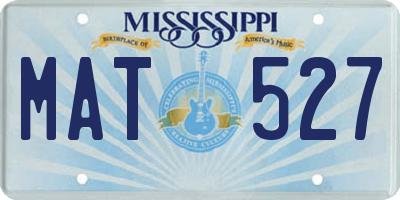 MS license plate MAT527