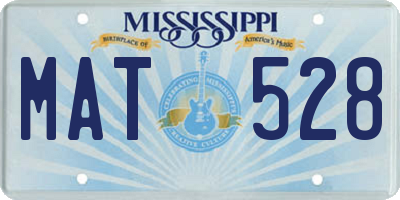 MS license plate MAT528