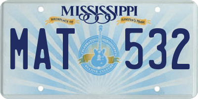 MS license plate MAT532