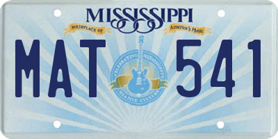 MS license plate MAT541