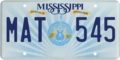 MS license plate MAT545