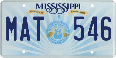 MS license plate MAT546