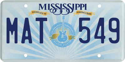 MS license plate MAT549