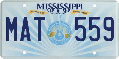 MS license plate MAT559