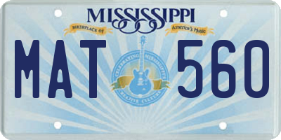MS license plate MAT560