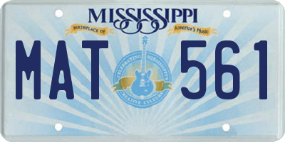 MS license plate MAT561