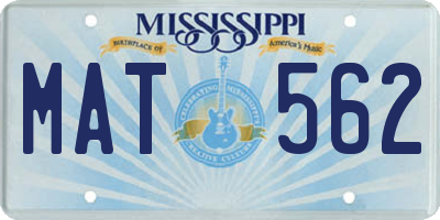 MS license plate MAT562