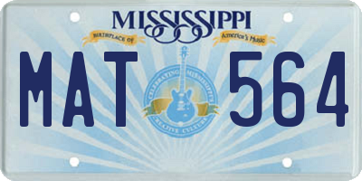 MS license plate MAT564