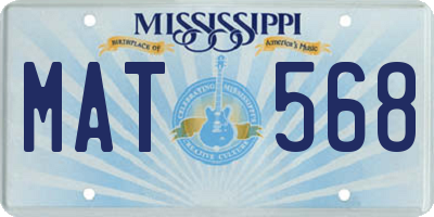 MS license plate MAT568