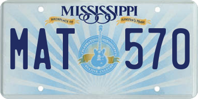 MS license plate MAT570