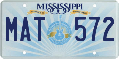 MS license plate MAT572