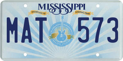 MS license plate MAT573