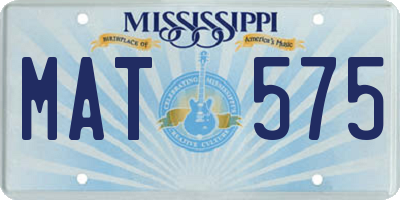 MS license plate MAT575