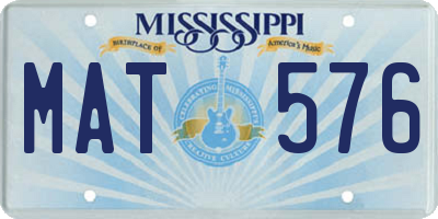 MS license plate MAT576