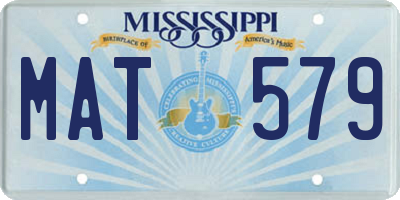 MS license plate MAT579