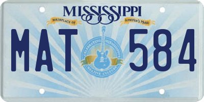 MS license plate MAT584