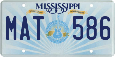 MS license plate MAT586