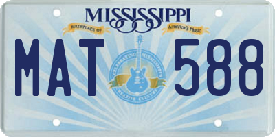 MS license plate MAT588