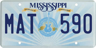 MS license plate MAT590