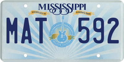 MS license plate MAT592
