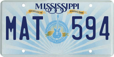 MS license plate MAT594
