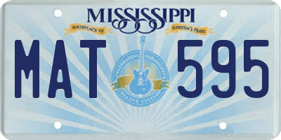 MS license plate MAT595