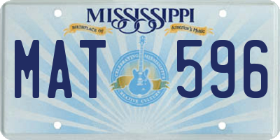 MS license plate MAT596