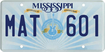 MS license plate MAT601