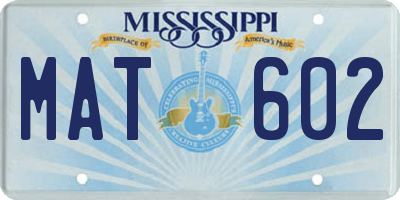 MS license plate MAT602