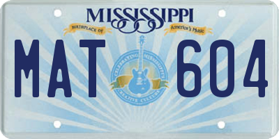 MS license plate MAT604