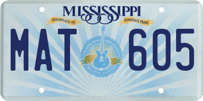MS license plate MAT605