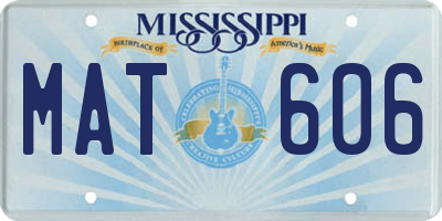 MS license plate MAT606