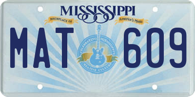 MS license plate MAT609