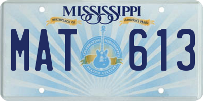 MS license plate MAT613