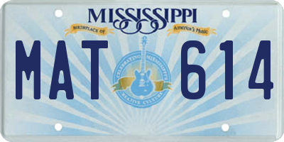 MS license plate MAT614