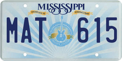 MS license plate MAT615